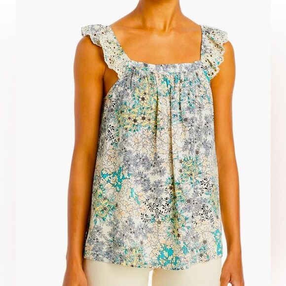 Fever - Womens Printed Off the Shoulder Tank Top - Picture 1 of 9
